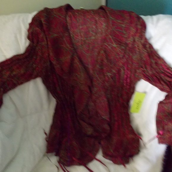 Burgundy long sleeve blouse - Picture 3 of 3